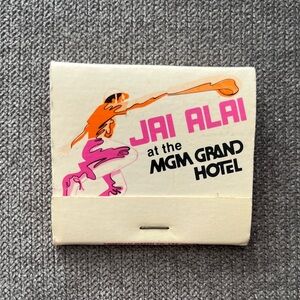 Vintage Jai Alai at the MGM Grand Hotel Las Vegas Matchbook Unused Matches
